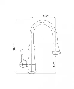 Faucets Allora USA - A-726-BN Kitchen Faucet - Single Handle Pull Down Sprayer - Brushed Nickel