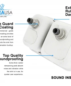 Sinks Allora USA - KSN-3221R - 32" X 21" X 9/8" Undermount 40/60 Double Bowl Stainless Steel Kitchen Sink 11 Sinks Allora USA - KSN-3221R - 32