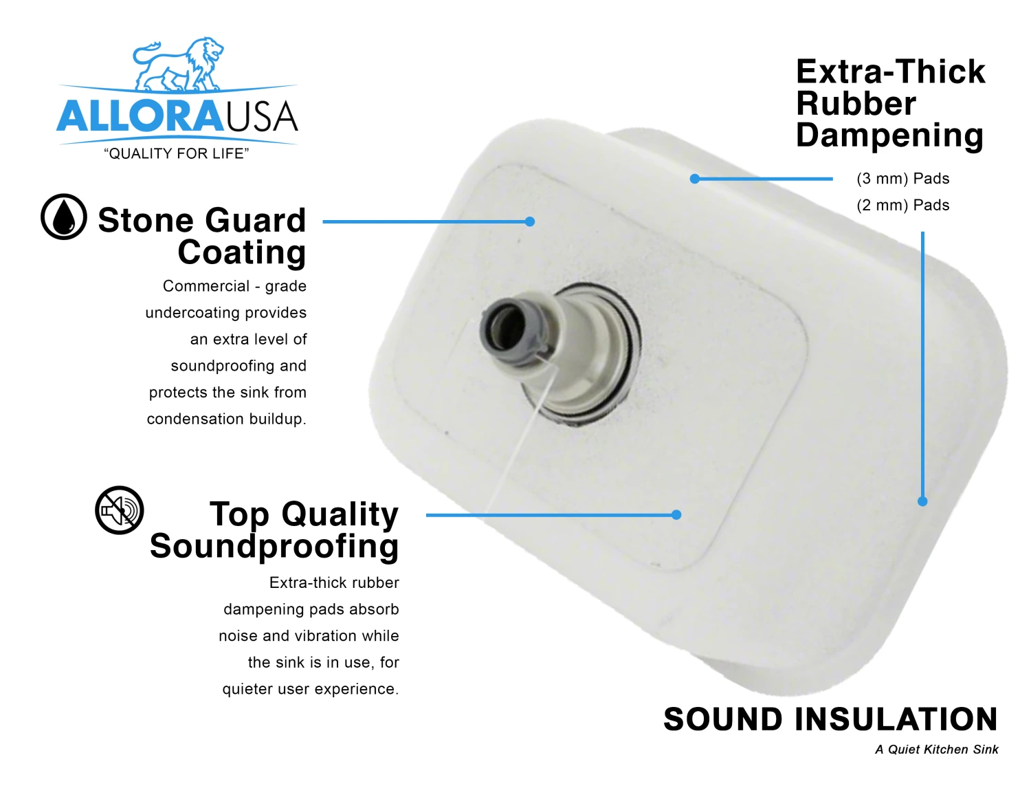 Allora USA - KSN-3018-16 Combo - 30" X 18" X 9" Undermount Single Large Bowl Stainless Steel Kitchen Sink 13 Allora USA - KSN-3018-16 Combo - 30" X 18" X 9" Undermount Single Large Bowl Stainless Steel Kitchen Sink