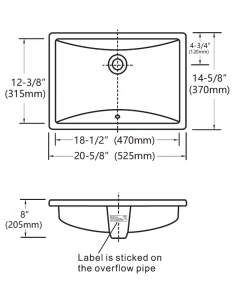 Sinks Allora USA VCS-1218B BATHROOM SINK