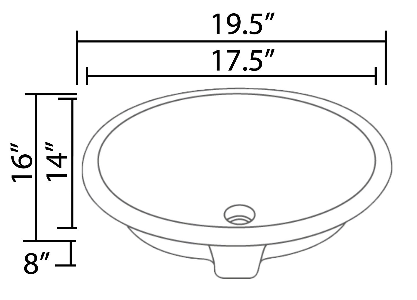 Allora USA - VCS-1417 - 17" X 14" X 8" Vanity Sink Series - White Sinks 3 Allora USA - VCS-1417 - 17" X 14" X 8" Vanity Sink Series - White Sinks