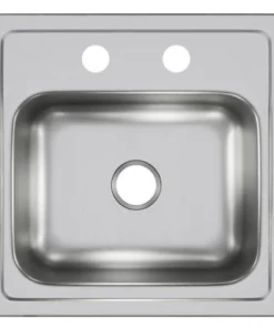 Elkay Neptune All-in-One Drop-In Stainless Steel 15 In. 2-Hole Single Bowl Bar Sink