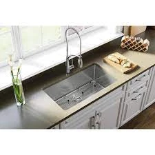 Elkay Crosstown Undermount Stainless Steel 33 In. Single Bowl Kitchen Sink With Bottom Grid And Drain