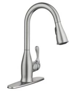 Faucets Moen Kaden Single-Handle Pull-Down Sprayer Kitchen Faucet With Reflex In Spot Resist Stainless