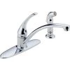Delta Foundations Single-Handle Standard Kitchen Faucet With Side Sprayer In Chrome