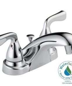 Delta Foundations 4 In. Centerset 2-Handle Bathroom Faucet In Chrome Faucets