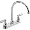 Faucets Delta Foundations 2-Handle Standard Kitchen Faucet In Chrome