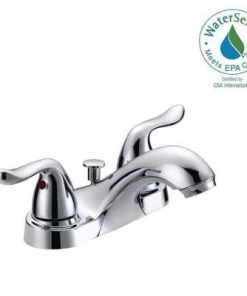 Faucets Glacier Bay Constructor 4 In. Centerset 2-Handle Mid-Arc Bathroom Faucet In Chrome