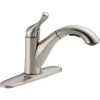 Delta Grant Single-Handle Pull-Out Sprayer Kitchen Faucet In Stainless Faucets