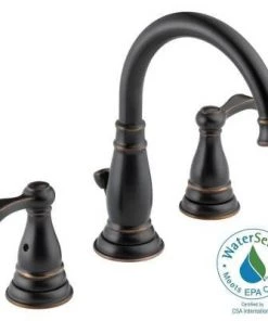 Faucets Delta Porter 8 In. Widespread 2-Handle Bathroom Faucet In Oil Rubbed Bronze