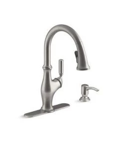 Kohler Worth Single-Handle Pull-Down Sprayer Kitchen Faucet In Vibrant Stainless Faucets