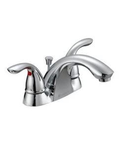 Glacier Bay Builders 4 In. Centerset 2-Handle Low Arc Bathroom Faucet In Chrome