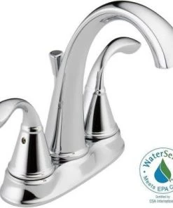 Delta Zella 4 In. Centerset 2-Handle Bathroom Faucet In Chrome Faucets