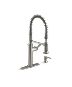 Faucets Kohler Sous Pro-Style Single-Handle Pull-Down Sprayer Kitchen Faucet In Vibrant Stainless