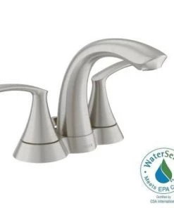 Faucets Moen Darcy 4 In. Centerset 2-Handle Bathroom Faucet In Spot Resist Brushed Nickel