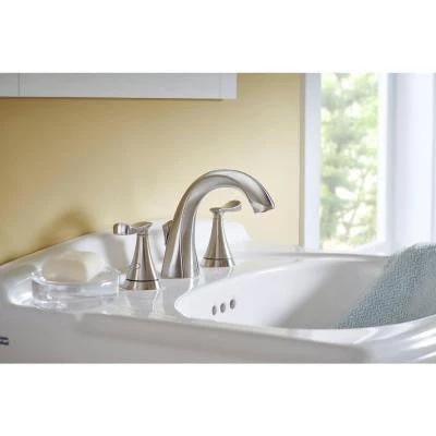 American Standard Chatfield 8 In. Widespread 2-Handle Bathroom Faucet In Brushed Nickel Faucets 2 American Standard Chatfield 8 In. Widespread 2-Handle Bathroom Faucet In Brushed Nickel Faucets