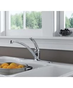 Delta Foundations Single-Handle Standard Kitchen Faucet In Chrome Faucets