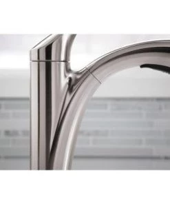 Kohler Mistos Single-Handle Pull-Out Sprayer Kitchen Faucet In Stainless Steel Faucets