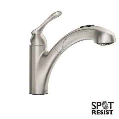 Moen Banbury Single-Handle Pull-Out Sprayer Kitchen Faucet In Spot Resist Stainless 2 Moen Banbury Single-Handle Pull-Out Sprayer Kitchen Faucet In Spot Resist Stainless