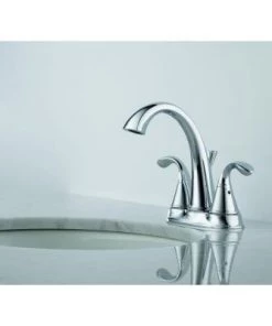 Delta Zella 4 In. Centerset 2-Handle Bathroom Faucet In Chrome Faucets