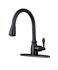 Faucets Pfister Canton Single-Handle Pull-Down Sprayer Kitchen Faucet In Tuscan Bronze