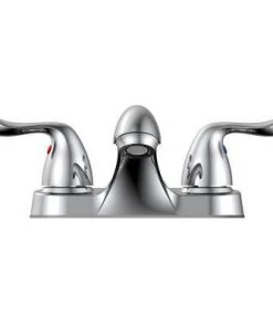 Faucets Glacier Bay Constructor 4 In. Centerset 2-Handle Mid-Arc Bathroom Faucet In Chrome