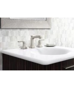 Faucets Kohler Rubicon 8 In. Widespread 2-Handle Bathroom Faucet In Vibrant Brushed Nickel