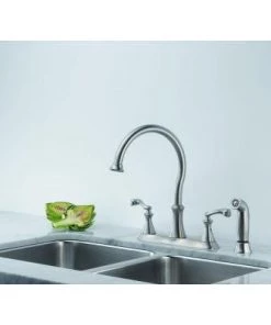 Delta Vessona 2-Handle Standard Kitchen Faucet In Stainless Faucets