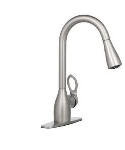 Sinks Moen Kleo Single-Handle Pull-Down Sprayer Kitchen Faucet With Reflex In Spot Resist Stainless
