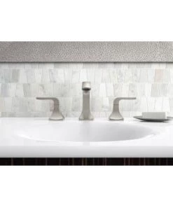 Faucets Kohler Rubicon 8 In. Widespread 2-Handle Bathroom Faucet In Vibrant Brushed Nickel