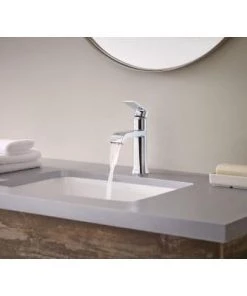 Moen Genta Single Hole Single-Handle Bathroom Faucet In Chrome