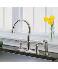 Delta Vessona 2-Handle Standard Kitchen Faucet In Stainless Faucets