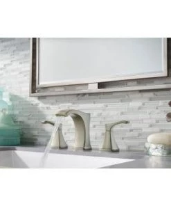 Pfister Venturi 8 In. Widespread 2-Handle Bathroom Faucet In Brushed Nickel Faucets