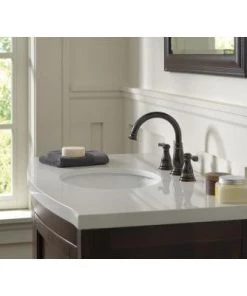 Faucets Delta Porter 8 In. Widespread 2-Handle Bathroom Faucet In Oil Rubbed Bronze