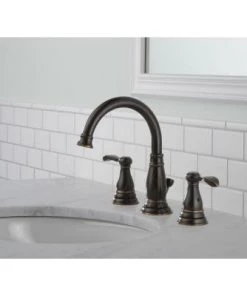 Faucets Delta Porter 8 In. Widespread 2-Handle Bathroom Faucet In Oil Rubbed Bronze