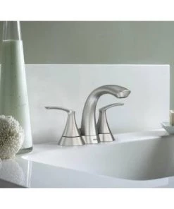 Faucets Moen Darcy 4 In. Centerset 2-Handle Bathroom Faucet In Spot Resist Brushed Nickel