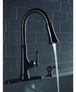 Glacier Bay Touchless Single-Handle Pull-Down Sprayer Kitchen Faucet With LED Light In Stainless Steel Faucets
