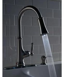 Glacier Bay Touchless Single-Handle Pull-Down Sprayer Kitchen Faucet With LED Light In Stainless Steel Faucets