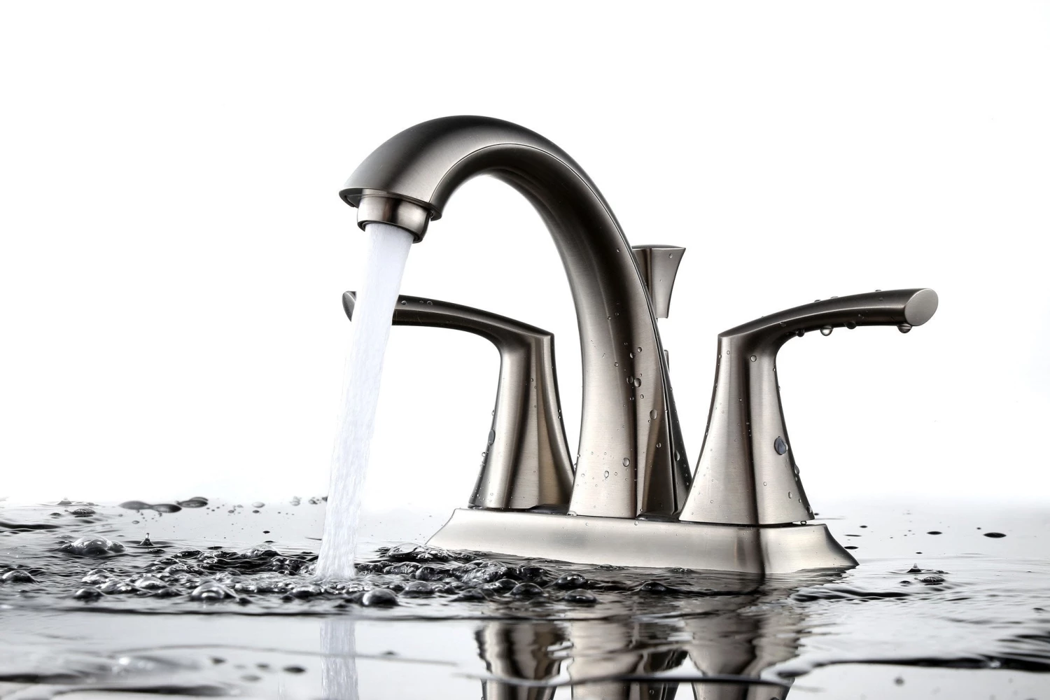 Allora USA - A-6560-BN Bathroom Faucet - TULIP SERIES 4 Allora USA - A-6560-BN Bathroom Faucet - TULIP SERIES