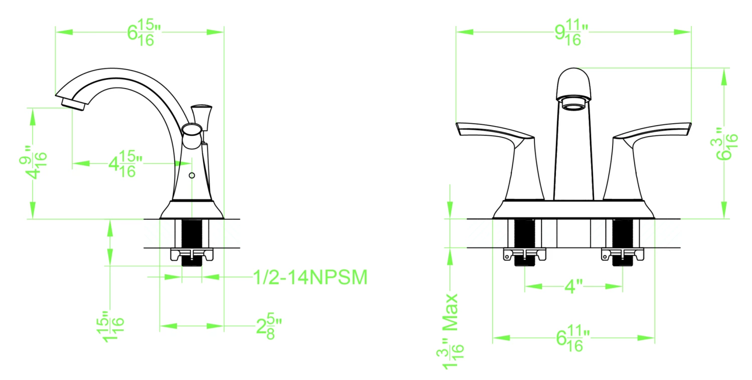 Allora USA - A-6560-BN Bathroom Faucet - TULIP SERIES 5 Allora USA - A-6560-BN Bathroom Faucet - TULIP SERIES