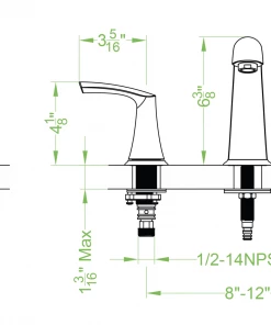 Allora USA - A-6570-BN Bathroom Faucet - TULIP SERIES Faucets
