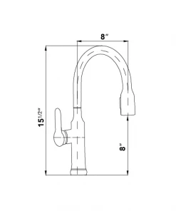 Faucets Allora USA - A-715-BN Kitchen Faucet - Single Hole Single Handle Pull Down Kitchen Faucet - Brushed Nickel