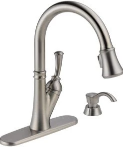 Delta Savile Venetian Bronze 1-Handle Pull-Down Kitchen Faucet - Stainless Faucets
