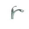 Kohler K-10433-CP Forte Polished Chrome Single-Hole Or 3-Hole Kitchen Sink Faucet With 10-1/8" Faucets