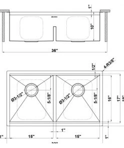 Glacier Bay All-in-One Undermount Stainless Steel 33 In. 50/50 Double Bowl Workstation Kitchen Sink With Faucet And Accessories