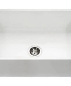 HOUZER Platus Series Farmhouse Apron Front Fireclay 33 In. Single Bowl Kitchen Sink In White Sinks
