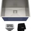 Sinks KRAUS Pax Zero-Radius 24" X 18.5" X 12" 18 Gauge Undermount Single Bowl Stainless Steel Laundry Sink