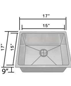 Allora USA ALLORA KH-1717-R15 Single Bowl Undermount Sink