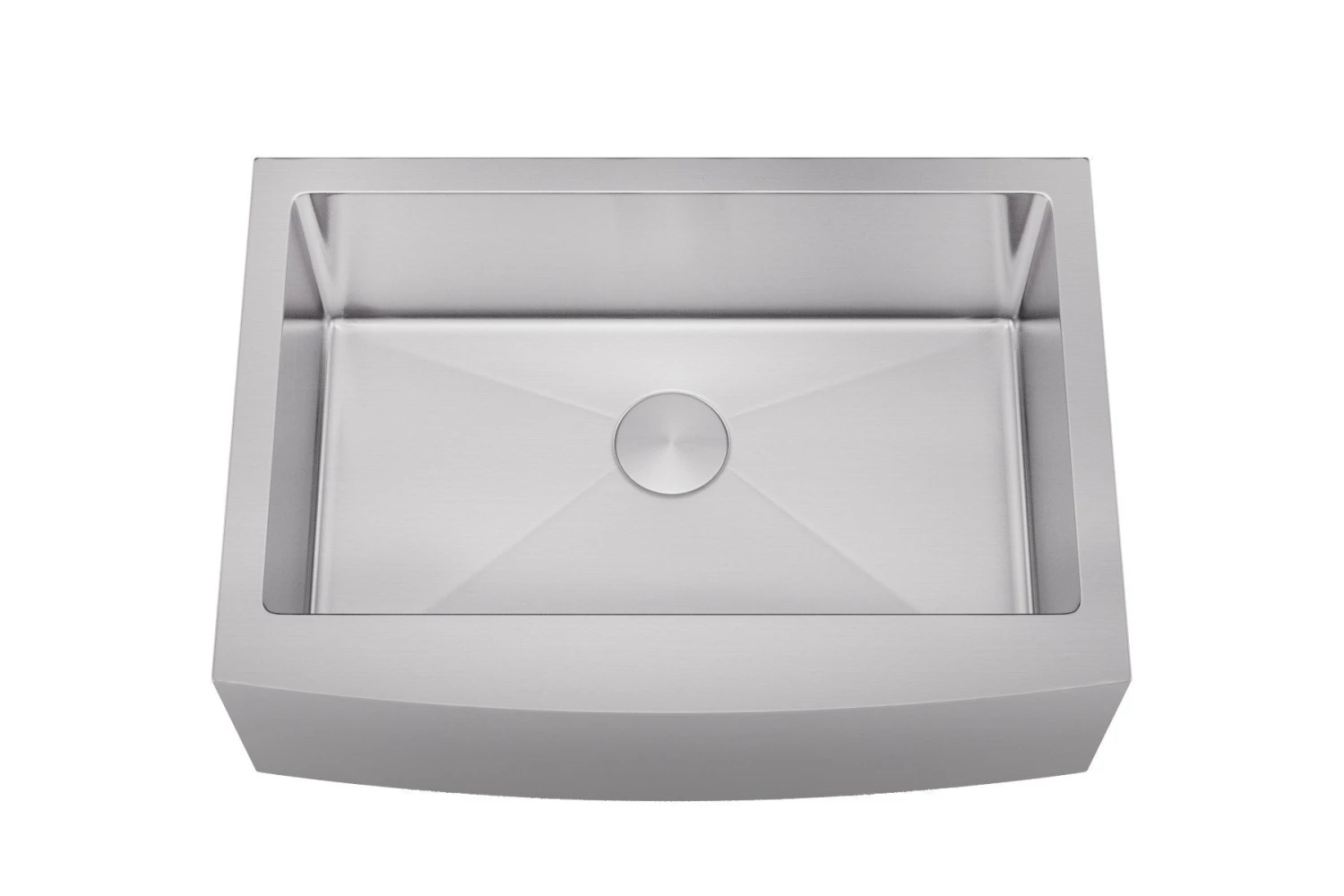 Allora USA - KH-3021F-R15 - 30" X 21" X 10" Undermount Farmhouse Single Large Bowl Stainless Steel Kitchen Sink 1 Allora USA - KH-3021F-R15 - 30" X 21" X 10" Undermount Farmhouse Single Large Bowl Stainless Steel Kitchen Sink