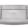 Sinks Allora USA - KH-3321F-R15 - 33" X 21" X 10" Farmhouse Undermount Single Large Bowl Stainless Steel Kitchen Sink